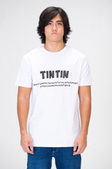 Men's Slim Fit T-shirt With A Round Neck And Print On The Front And Back