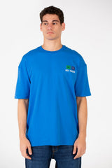 Men's Slim Fit Melton Printed Crew Neck T-Shirt