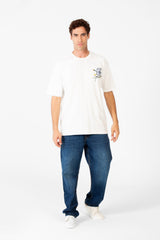 Men's Printed Round Regular Fit T-Shirt