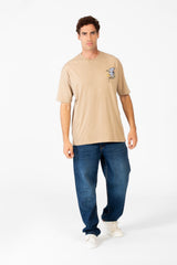 Men's Printed Round Regular Fit T-Shirt
