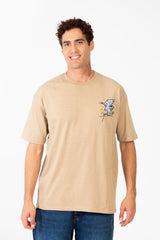 Men's Printed Round Regular Fit T-Shirt