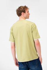 Men's Short-Sleeved Regular Fit T-shirt With Front Text Print And Round Neck