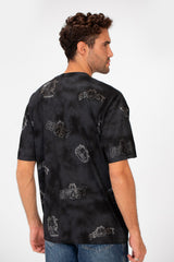 Men's Tie Die Crew Neck Regular Fit Half Sleeve T-Shirt