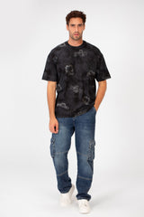 Men's Tie Die Crew Neck Regular Fit Half Sleeve T-Shirt