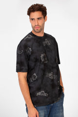 Men's Tie Die Crew Neck Regular Fit Half Sleeve T-Shirt