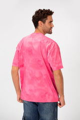 Men's Tie Die Crew Neck Regular Fit Half Sleeve T-Shirt