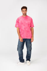 Men's Tie Die Crew Neck Regular Fit Half Sleeve T-Shirt