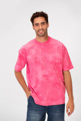 Men's Tie Die Crew Neck Regular Fit Half Sleeve T-Shirt