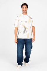 Men's Printed Regular Fit Round T-shirt