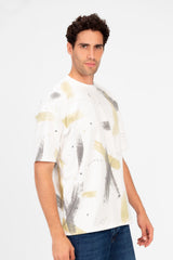 Men's Printed Regular Fit Round T-shirt