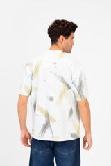 Men's Printed Regular Fit Round T-shirt