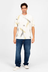 Men's Printed Regular Fit Round T-shirt