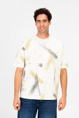 Men's Printed Regular Fit Round T-shirt