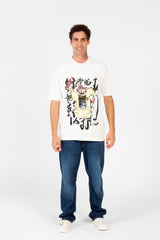 Men's Regular Fit Front Graphic Print T-Shirt