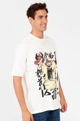 Men's Regular Fit Front Graphic Print T-Shirt