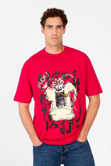 Men's Regular Fit Front Graphic Print T-Shirt