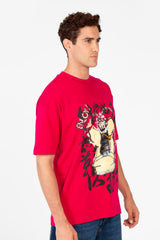 Men's Regular Fit Front Graphic Print T-Shirt