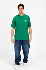 Men's Round Neck Printed Regular Fit Half Sleeve T-Shirt