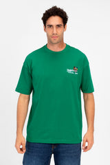 Men's Round Neck Printed Regular Fit Half Sleeve T-Shirt