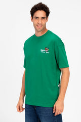Men's Round Neck Printed Regular Fit Half Sleeve T-Shirt