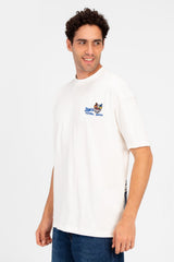 Men's Round Neck Printed Regular Fit Half Sleeve T-Shirt