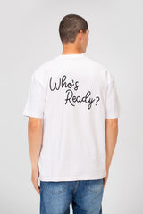 Men's Summer Melton Regular Fit Who’s Ready Print Short Sleeve T-Shirt