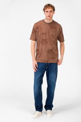 Men's Bear Print Short Sleeves Regular Fit T-shirt