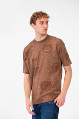 Men's Bear Print Short Sleeves Regular Fit T-shirt