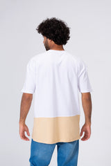 Mens Printed Long T-shirt With Unique Cut