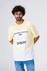 Mens Printed Long T-shirt With Unique Cut