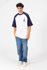 Men's Regular Fit Contrast Half Sleeve Printed T-Shirt
