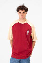 Men's Regular Fit Contrast Half Sleeve Printed T-Shirt