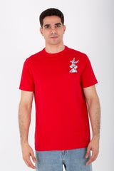 Mens Oversize T-shirt With A Round Neck And A Rabbit Print On The Front