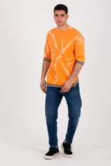 Mens Round Neck T-shirt Made Of Summer Milton Material With A Unique Cut