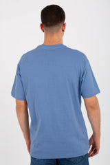 Mens Round Over Size T-Shirt In Summer Melton Material With A Pocket On The Front