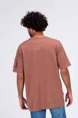Mens T-shirt With Two Pockets On The Front And One On The Side Made Of Comfortable And Ppractical Material