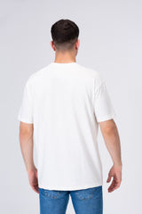 Mens Basic T-shirt With A Round Neck And A Front Pocket