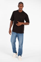 Men's Tomato Summer Melton Oversized T-Shirt With Short Sleeves And Crew Neck