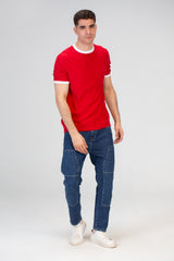 Mens Slim Fit Plain Basic T-Shirt with Short Sleeves And Crew Neck