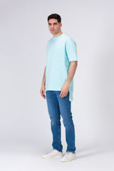 Mens Basic Plain Long Back T-shirt With A Unique Modern Cut