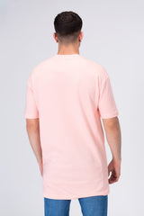 Mens Basic Plain Long Back T-shirt With A Unique Modern Cut