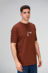 Mens Oversize Short Sleeves T-shirt With Round Neck And Milton Material