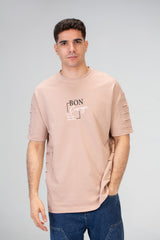 Mens Oversize Short Sleeves T-shirt With Round Neck And Milton Material