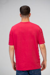 Mens Oversize Short Sleeves T-shirt With Round Neck And Milton Material