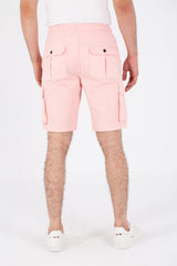 شورت رجالي جبردين بحزام خصر مطاطي وجيوب جانبية عصرية