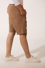Men's High Quality Basic Linen Short With Drawstring At The Waist And Pockets