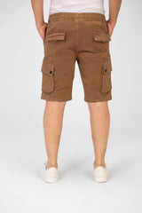 Men's Gabardine Short With Elastic Waistband And Pockets In High Quality Design