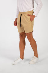 Men's Basic Plain Waterproof Swim Short With Drawstring And Pockets