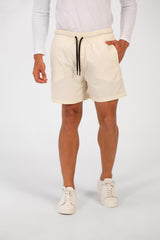 Men's Basic Plain Waterproof Swim Short With Drawstring And Pockets