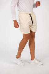 Men's Basic Plain Waterproof Swim Short With Drawstring And Pockets